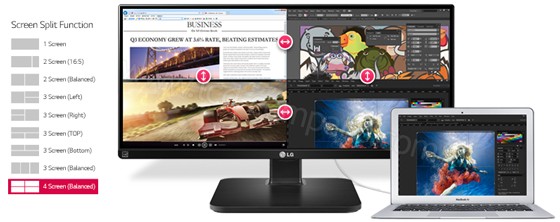 LG 25UB55-B : Screen Split (crédit : LG) LG 25UB55-B : Screen Split (crédit : LG)