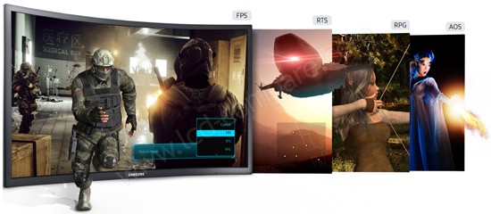 Samsung C24FG70 : Modes de jeu prédéfinis Samsung C24FG70 : Modes de jeu prédéfinis
