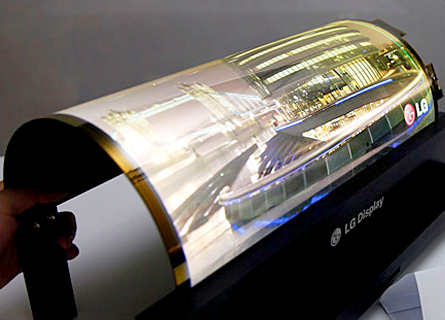 Illustration de l'écran LG OLED enroulable