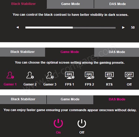 LG 24GM77 : R�glages avanc�s