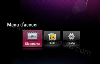 LG F7010S-PN Menu d'accueil