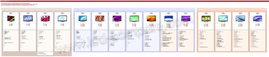 line-up LG lcd led 2011