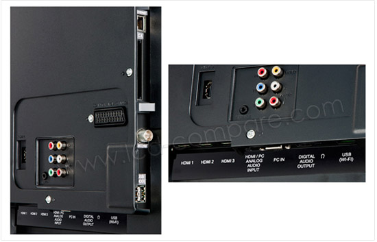 Sharp LC-40LE730E : Connectique