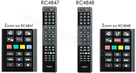 LC-50LE761 : T�l�commandes