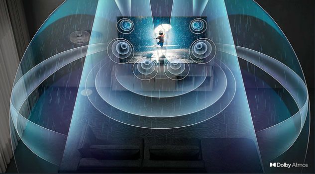 Visuel repr�sentant une TV TV NeoQLED 2022 Samsung compatible Dolby Atmos