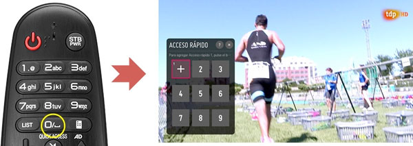 Visuel repr�sentant la fonction de raccourcis Quick Access LG