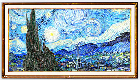 Visuel reprsentant l'affichage d'un tableau sur l'cran d'une TV LG dote du mode Galerie