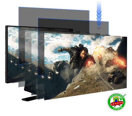 Visuel repr�sentant la technologie PureXP Blur Reduction de Viewsonic