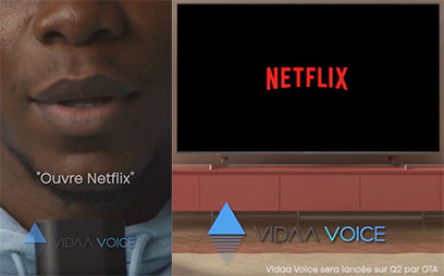 Visuel représentant une interaction vocale avec une TV Hisense VIDAA Voice