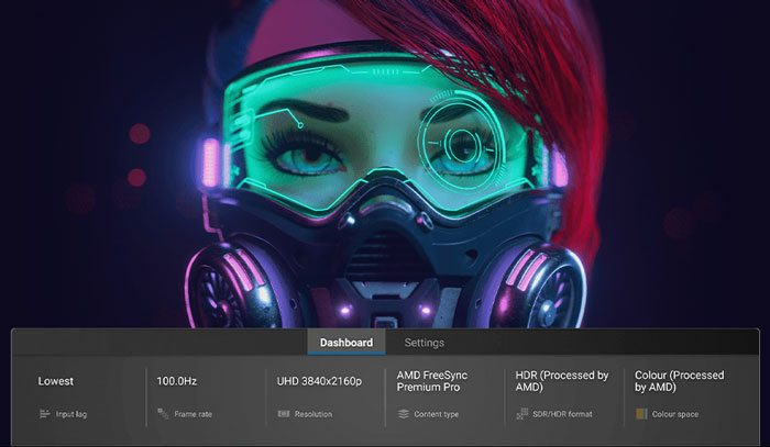 Visuel repr�sentant la Game Bar sur une TV Philips 2024