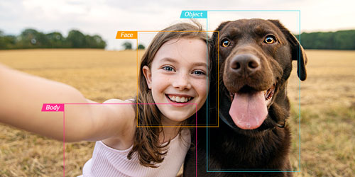 Visuel repr�sentant le traitement LG Face / Body / Object Enhancing