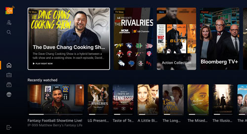 Visuel reprsentant la plateforme LG Channels
