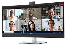 Illustration de la cam�ra de communication pop up sur un moniteur Dell