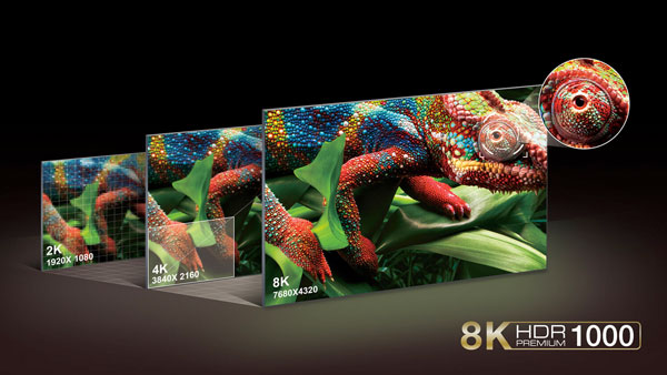 Illustration TV TCL 8K HDR Premium 1000