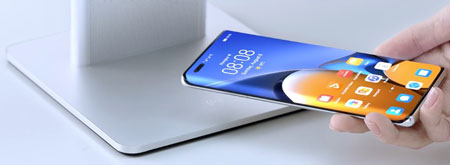 Visuel repr�sentant la connectivit� NFC Share Sensor pr�sente dans le socle de certains �crans Huawei