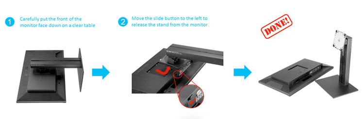 Visuel repr�sentant un �cran Asus avec socle Quick Release
