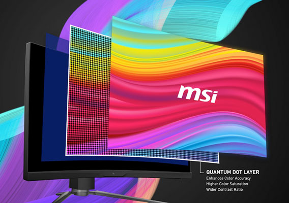 Visuel présentant un moniteur MSI QD Premium Color