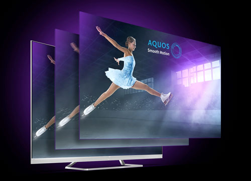 Visuel repr�sentant la fonction AQUOS Smooth Motion destin�e � am�liorer la fluidit�