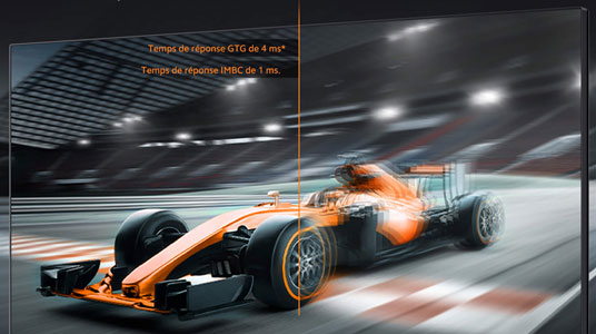 Illustration de l'am�lioration du flou de mouvement sur les �crans Xiaomi avec IMBC