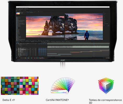 Visuel pr�sentant l'�cran ConceptD CP3