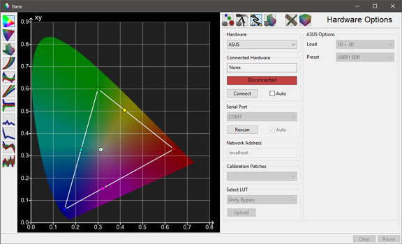 Visuel repr�sentant le calibrage avec ColourSpace Integration