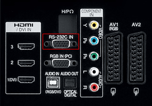 Visuel pr�sentant une prise RS-232