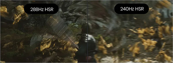 Visuel repr�sentant le rendu d'une image en mouvement avec la technologie Hardware Super Resolution