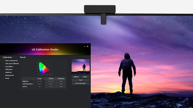 Visuel pr�sentant le logiciel LG Calibration Studio