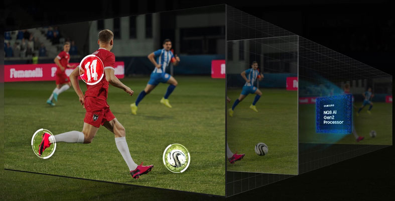 Visuel repr�sentant le processeur NQ8 AI Gen2 de Samsung