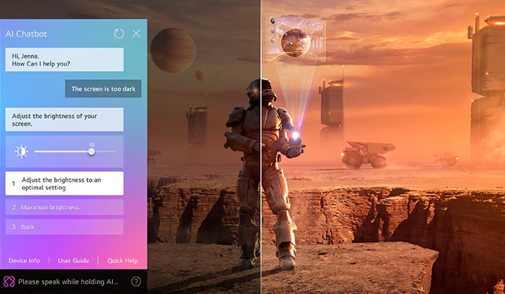 Visuel illustrant la fonction AI ChatBot