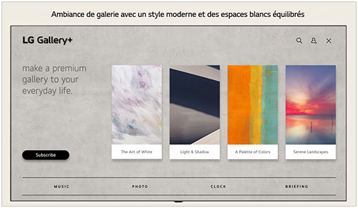 Visuel repr�sentant la fonction LG Gallery+