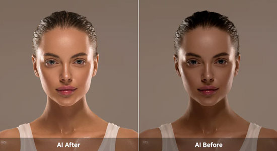 Visuel pr�sentant l'am�lioration du rendu des tons de peaux via la fonction AI Skin Detection des TV Dreame
