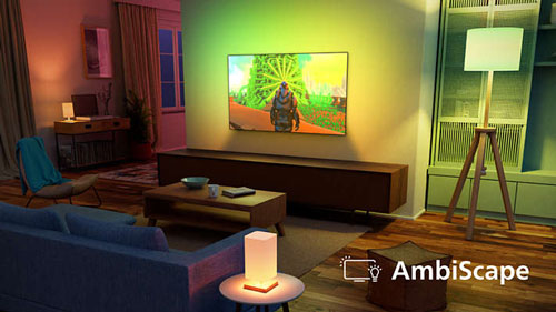 Visuel repr�sentant une TV Philips AmbiScape