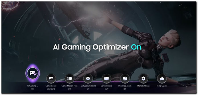 Illustration de l'activation du AI Gaming Optimizer depuis l'interface Game Bar