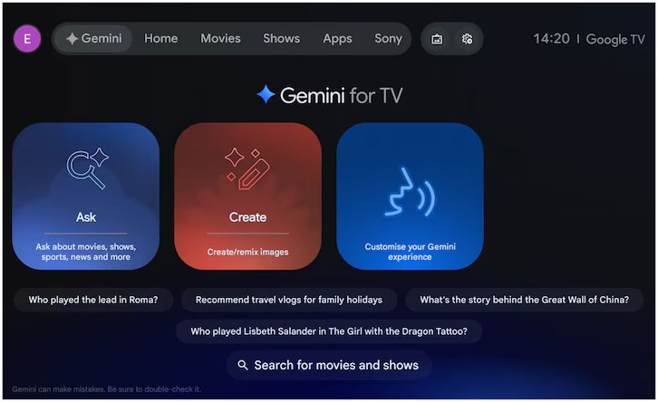 Visuel repr�sentant Gemini for TV
