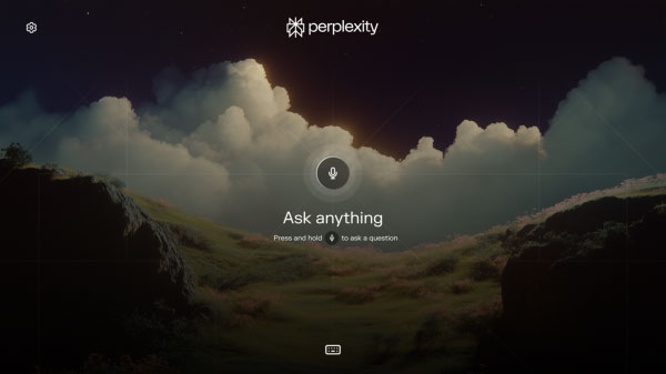 Visuel repr�sentant Perplexity sur une TV Samsung