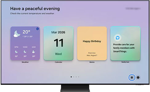 Visuel repr�sentant la fonction Now brief affich�e sur une TV Samsung