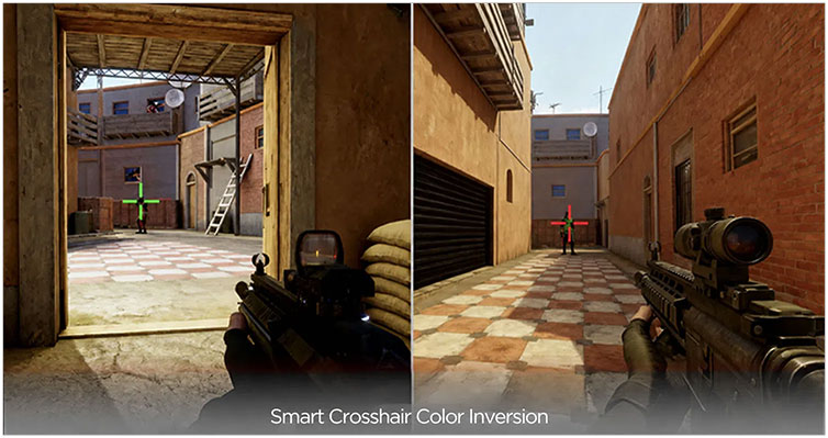 Visuel repr�sentant la fonction Smart Crosshair Inversion