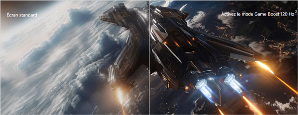 Illustration de la fonction Game Boost 120 Hz