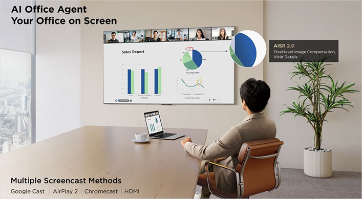 Visuel repr�sentant une TV TCL avec AI Office Agent