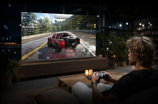 Visuel repr�sentant un t�l�viseur �quip�s des fonctions UltraSense AI Game de Haier