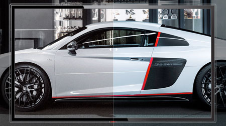 Visuel illustrant le rendu obtenu apr�s calibration isf