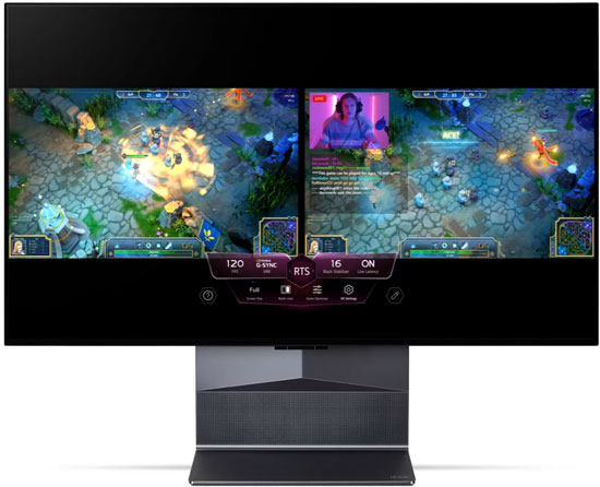 Visuel reprsentant l'affichage Multi View sur une TV LG