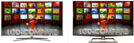 TV Quad HD (QHD) compar�e � une HD TV 1080p