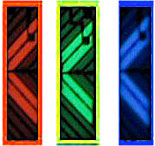 Visuel repr�sentant l'architecture des sous-pixels d'un �cran Super Patterned Vertical Alignment