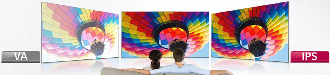 Visuel pr�sentant l'angle de vision d'un �cran IPS