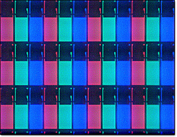 Visuel repr�sentant la structure des pixels d'une dalle TN