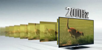 Visuel reprsentant la fonction TruMotion 200 Hz