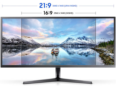 Visuel pr�sentant un �cran UWQHD