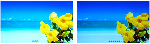 Visuel repr�sentant la fonction Optical Picture Control de Sharp